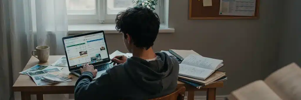 Lycéen comparant les parcours d'accès aux études de santé à Besançon
