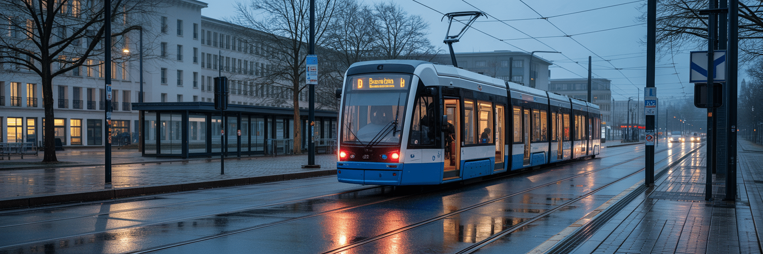 Tramway près du campus santé utilisé par les étudiants en médecine